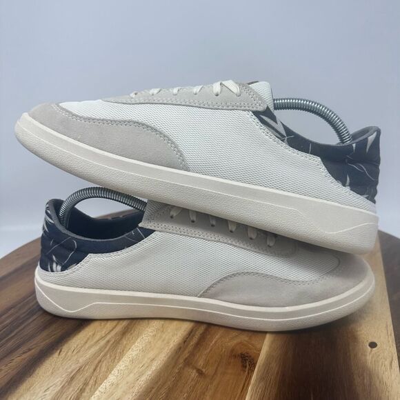 OluKai Punini Men's 10 (EU 43) Beige White Suede Lace Up Athletic Sneakers Shoes - Picture 6 of 9